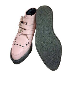 T.U.K. Pink Tukskin 3 Buckle Pointed Creeper Boot, Size 5